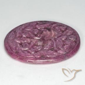 Ruby Gemstone in 32.9 x 26.6 mm Size for Sale, Ruby Stone in Medium Purple Color