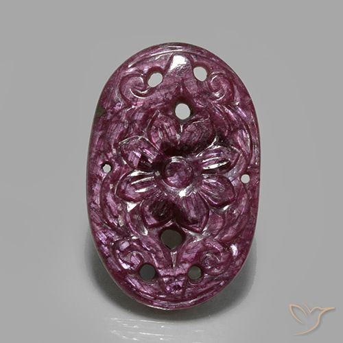 23.57ct Natural Medium-Dark Purple Ruby, Oval, Opaque