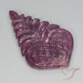 18.39 ct Purple Ruby Stone, Natural Ruby in Carved Fancy Shape for Sale