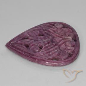 Ruby Gemstone in 31.9 x 28.8 mm Size for Sale, Ruby Stone in Medium Purple Color