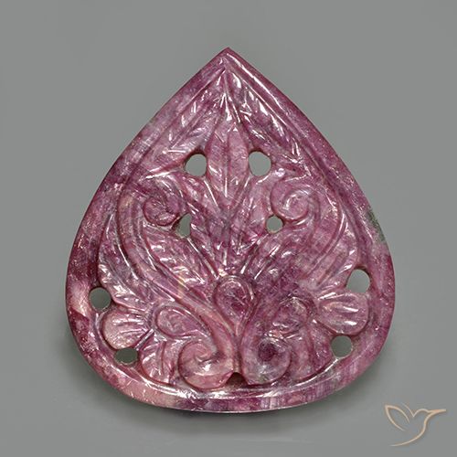 29.19ct Natural Medium Purple Ruby, Pear Shape, Opaque