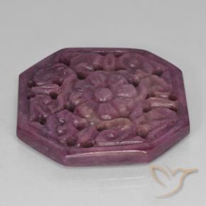 Ruby Gemstone in 28.9 x 28.8 mm Size for Sale, Ruby Stone in Boysenberry Purple Color