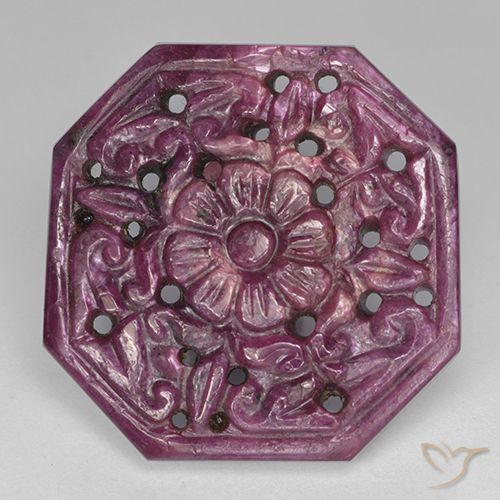 46.86 ct Carved Ruby, 29 x 28.9 mm From Madagascar, Photo A