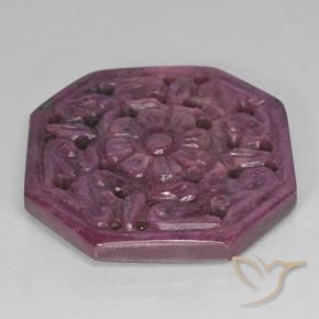 Ruby Gemstone in 29 x 28.9 mm Size for Sale, Ruby Stone in Medium Purple Magenta Color
