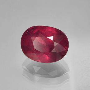 2.04 ct Red Ruby Stone, Natural Ruby in Oval Facet Shape for Sale