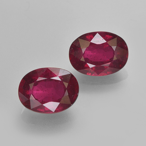 Currant Red Ruby Gem - 1.8ct Oval Facet (ID: 501793)