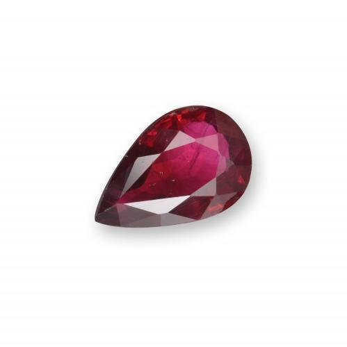 Medium Red Ruby Gem - 0.5ct Pear Facet (ID: 501828)