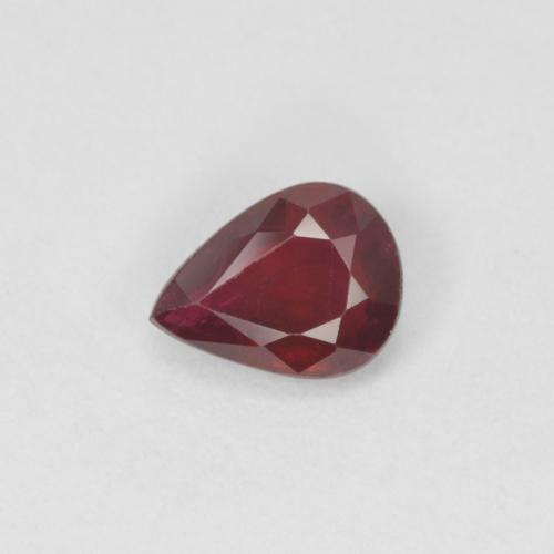 Rouge foncé Rubis gemme - 0.4ct Poire facette (ID: 501831)