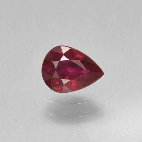 Rouge sang Rubis gemme - 0.4ct Poire facette (ID: 501835)