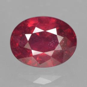 Deep Red Ruby Gem - 2ct Oval Facet (ID: 501891)