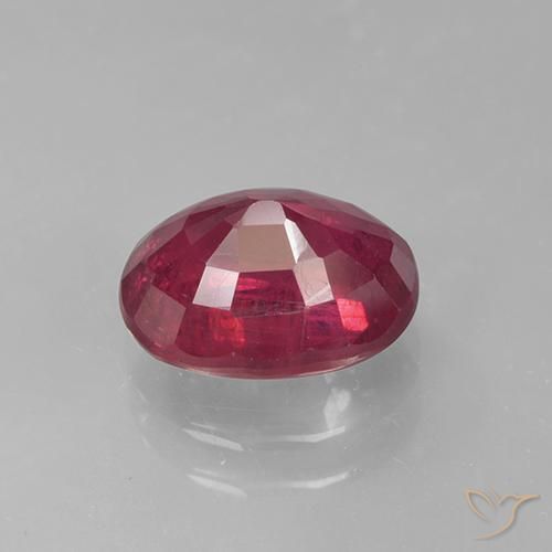 Ruby Gemstone in 8 x 6 mm (calibrated) Size for Sale, Ruby Stone in Pinkish Red Color