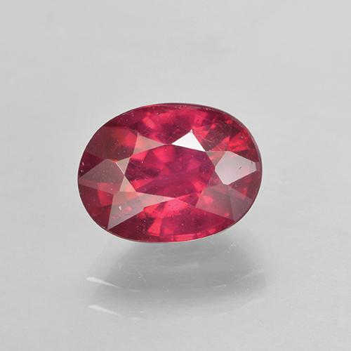 Medium-Dark Red Рубин Камень - 1.8ct Фасетный Овал (ID: 501895)