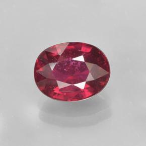 Medium Red Ruby Gem - 1.9ct Oval Facet (ID: 501897)