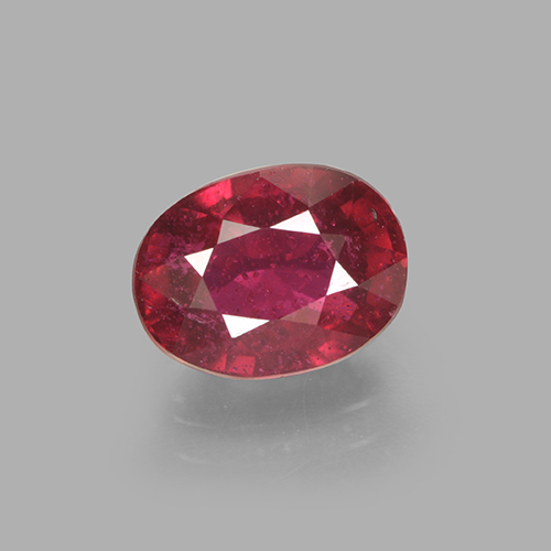 Jam Red Ruby Gem - 1.9ct Oval Facet (ID: 501899)