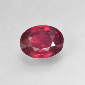 Deep Reddish Pink Ruby Gem - 1.9ct Oval Facet (ID: 501900)