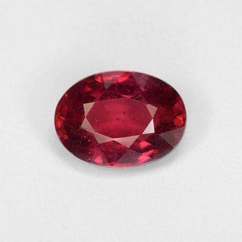 Wine Red Ruby Gem - 1.9ct Oval Facet (ID: 501949)