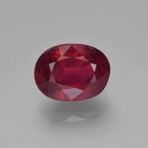 Wine Red Ruby Gem - 2.3ct Oval Facet (ID: 501952)