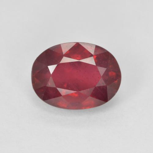 Rubis Rouge oval facet de Madagascar, 8,1 x 6,1mm, poids de 2,02 ct, pierre gemme naturelle Fractures remplies de pureté vs-si, 1 pièce Rubis, couleur Vin rouge, dureté Mohs de 9 convient aux bijoux de tous les jours, pierre de sagesse, Pierre précieuse de l'année du cochon, Photo A