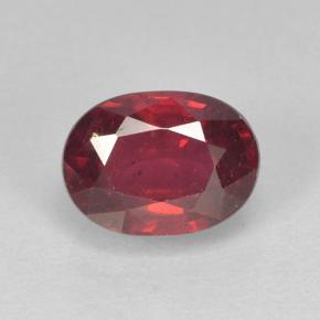 Medium Red Ruby Gem - 1.9ct Oval Facet (ID: 501956)