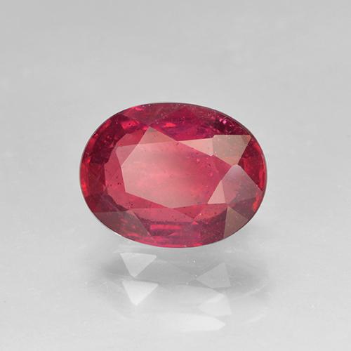 1.54 ct Red Ruby Stone, Natural Ruby in Oval Facet Shape for Sale