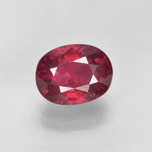 Medium Red Ruby Gem - 1.9ct Oval Facet (ID: 501960)