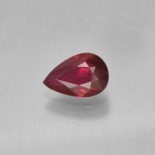 Medium Red Ruby Gem - 0.5ct Pear Facet (ID: 502009)