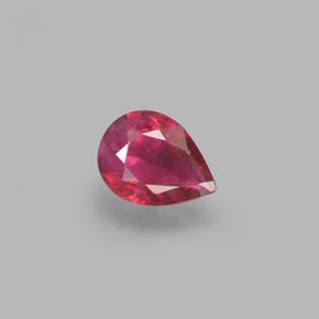 Pinkish Red Ruby Gem - 0.3ct Pear Facet (ID: 502015)