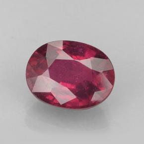 Deep Reddish Pink Ruby Gem - 1.9ct Oval Facet (ID: 502041)