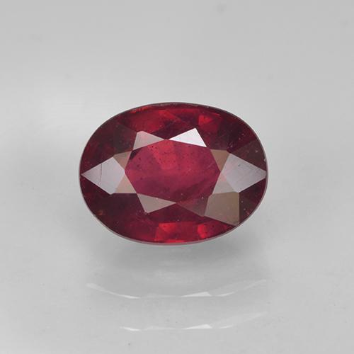 Темно-красный Рубин Камень - 2.3ct Фасетный Овал (ID: 502632)