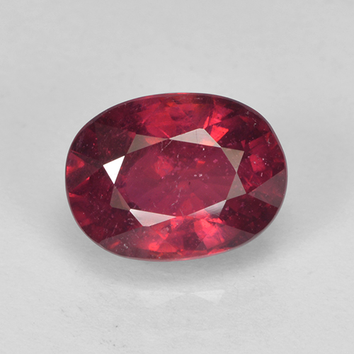Medium Red Рубин Камень - 1.8ct Фасетный Овал (ID: 502635)