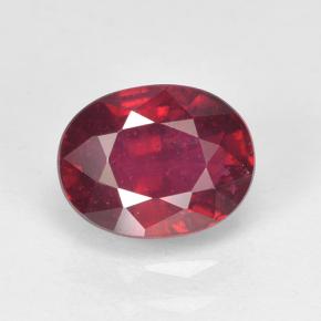 Темно-красный Рубин Камень - 2ct Фасетный Овал (ID: 502640)