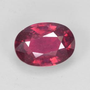 Medium Red Рубин Камень - 1.5ct Фасетный Овал (ID: 502649)