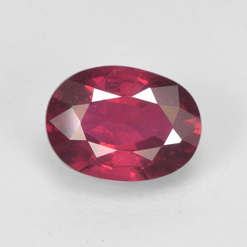Rojo oscuro medio Rubí Gema - 1.6ct Forma ovalada (ID: 502656)