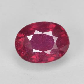 Rouge moyen-foncé Rubis gemme - 1.9ct Ovale facette (ID: 502661)