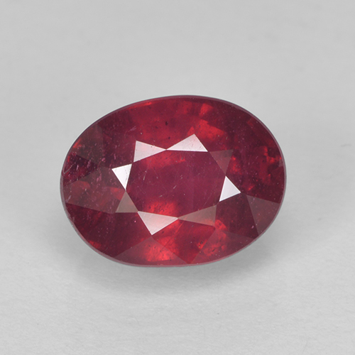 Medium Red Ruby Gem - 2.1ct Oval Facet (ID: 502662)