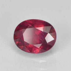 1.94 ct Red Ruby Stone, Natural Ruby in Oval Facet Shape for Sale