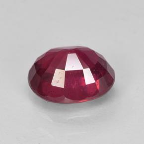 Ruby Gemstone in 8 x 6 mm (calibrated) Size for Sale, Ruby Stone in Medium-Dark Red Color