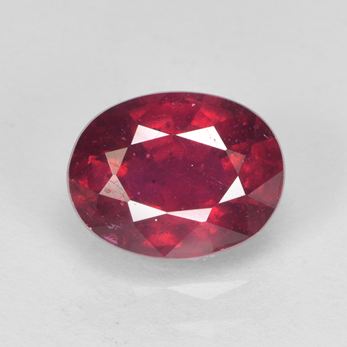 Deep Reddish Pink Рубин Камень - 1.8ct Фасетный Овал (ID: 502666)
