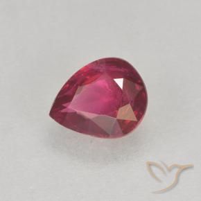 0.34 ct Red Ruby Stone, Natural Ruby in Pear Facet Shape for Sale