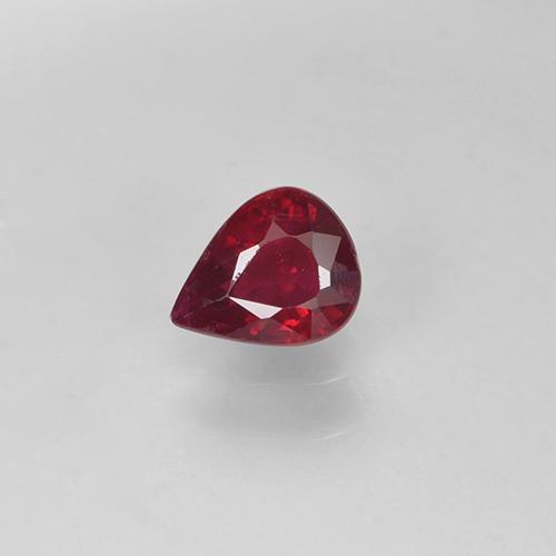 Blood Red Ruby Gem - 0.4ct Pear Facet (ID: 503018)