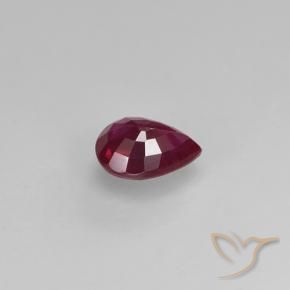 Ruby Gemstone in 5 x 4 mm (calibrated) Size for Sale, Ruby Stone in Currant Red Color