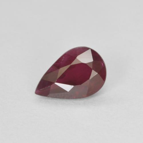 Medium Red Ruby Gem - 0.4ct Pear Facet (ID: 503022)