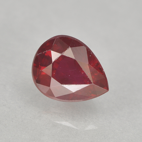 Medium Red 红宝石 Gem - 0.5ct 梨形切面 (ID: 503023)