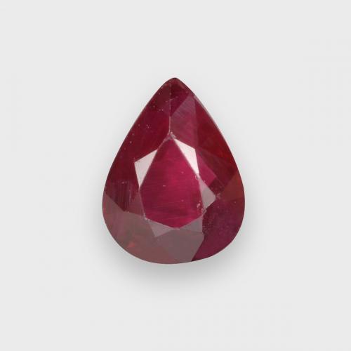 Deep Red Ruby Gem - 0.4ct Pear Facet (ID: 503027)