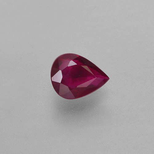 Wine Red Ruby Gem - 0.3ct Pear Facet (ID: 503030)