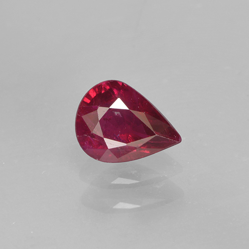Medium Red Ruby Gem - 0.4ct Pear Facet (ID: 503032)