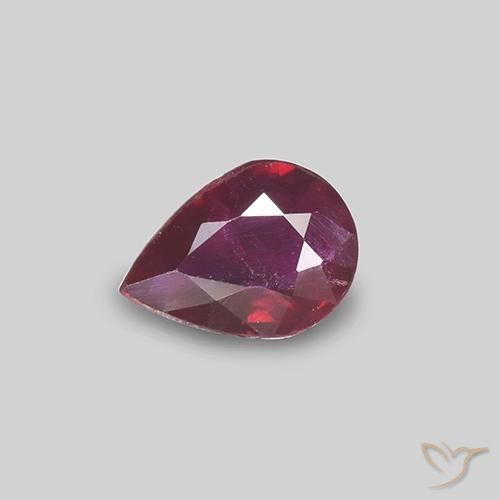 0.31ct Natural Wine Red Ruby, Pear Shape, VS-SI