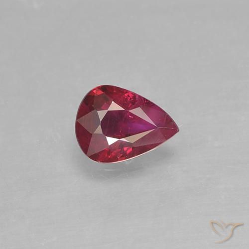 0.31ct Natural Reddish Pink Ruby, Pear Shape, VS-SI
