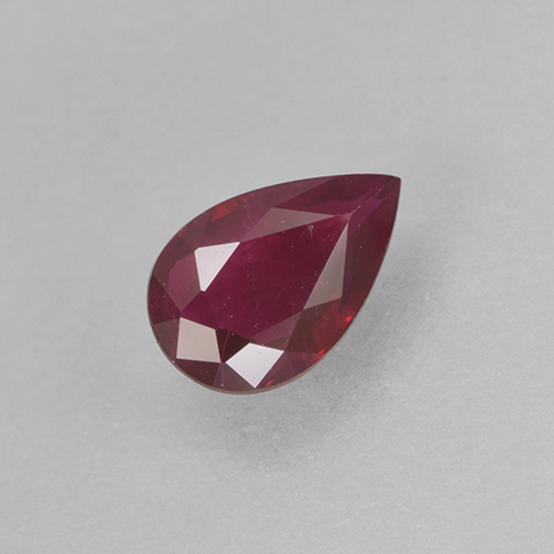 Wine Red Ruby Gem - 0.4ct Pear Facet (ID: 503038)