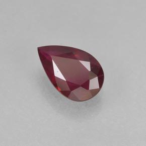 0.37 ct Red Ruby Stone, Natural Ruby in Pear Facet Shape for Sale